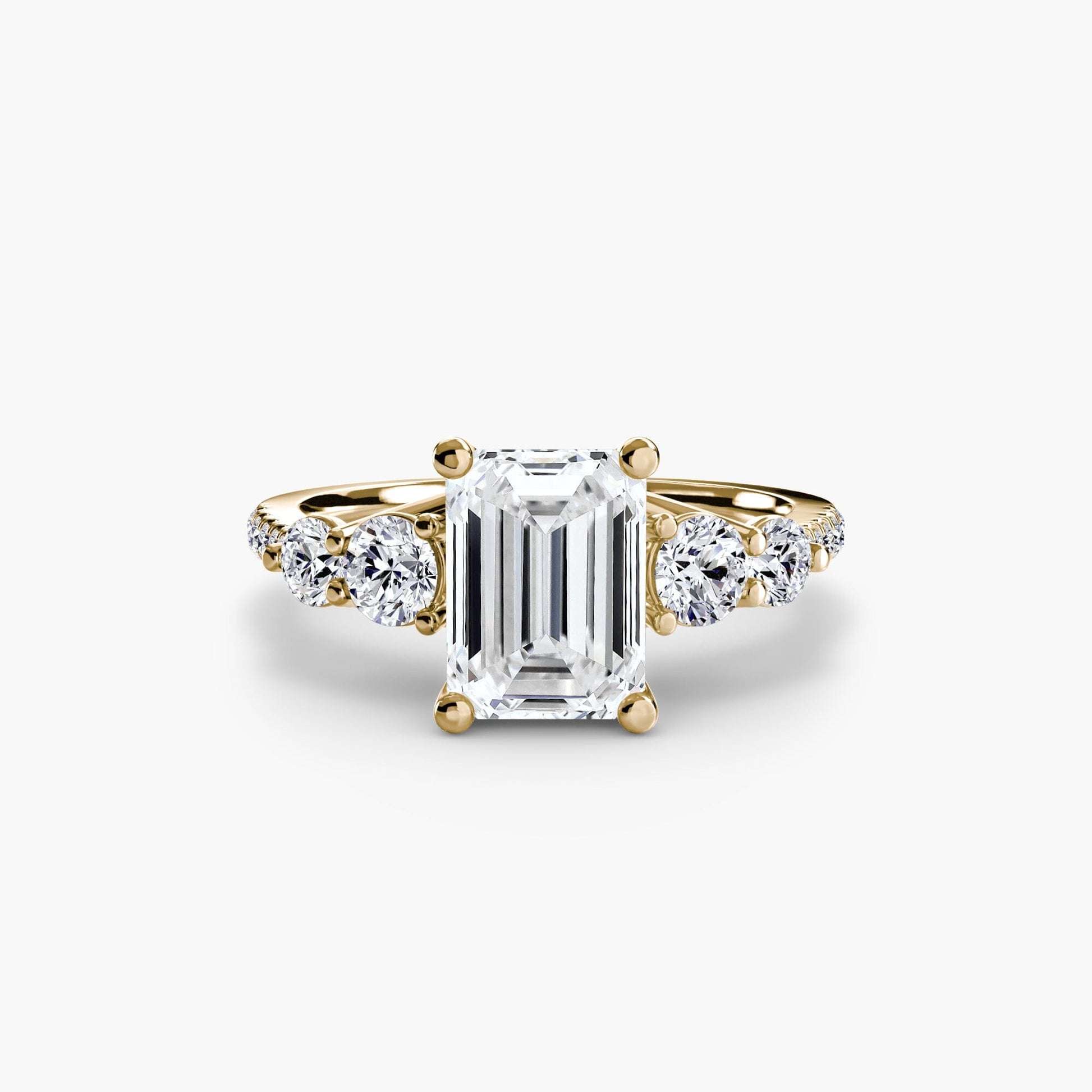 Five Stone Ring with Pavé Band setting Aces Jewellers 