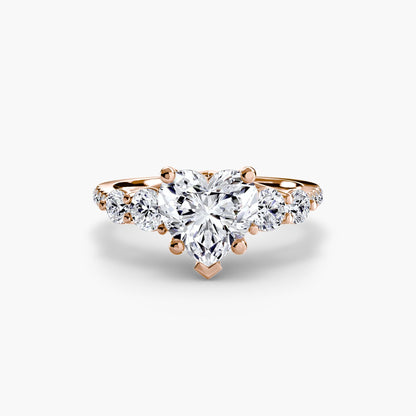Five Stone Ring with Pavé Band setting Aces Jewellers 