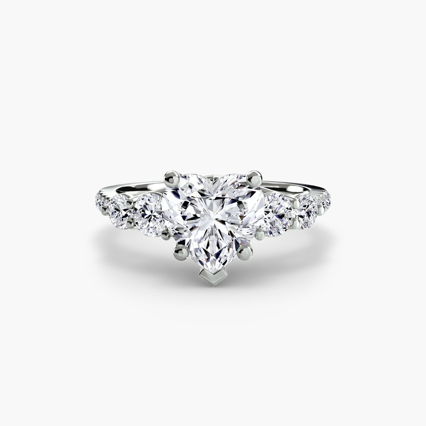 Five Stone Ring with Pavé Band setting Aces Jewellers 