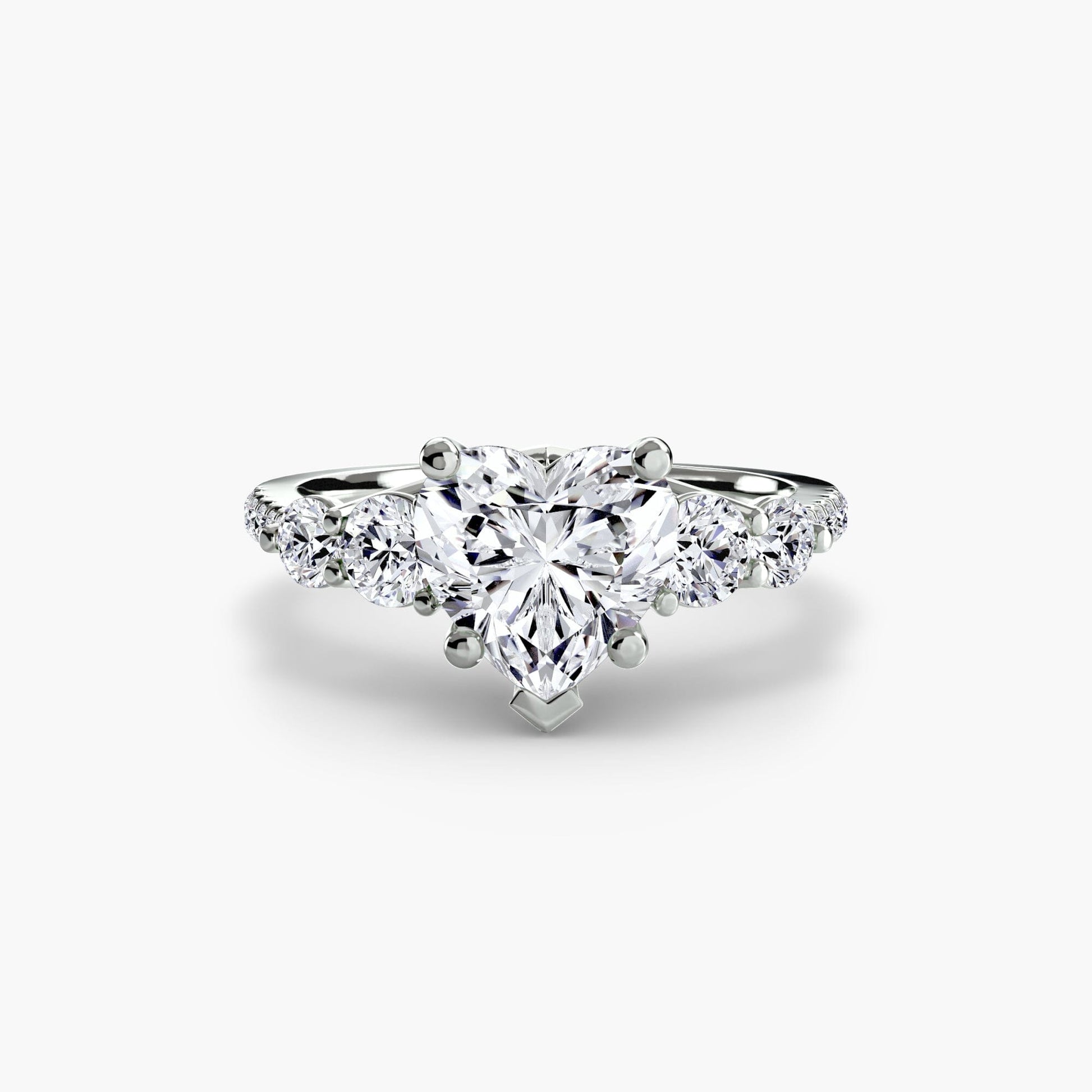 Five Stone Ring with Pavé Band setting Aces Jewellers 