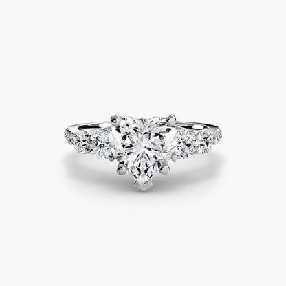 Five Stone Ring with Pavé Band setting Aces Jewellers 