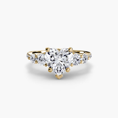 Five Stone Ring with Pavé Band setting Aces Jewellers 