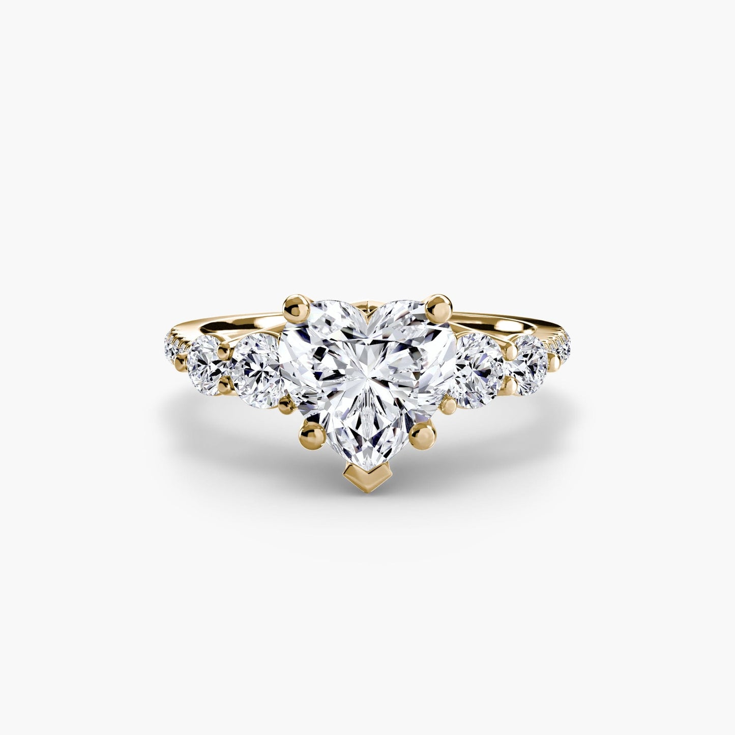 Five Stone Ring with Pavé Band setting Aces Jewellers 