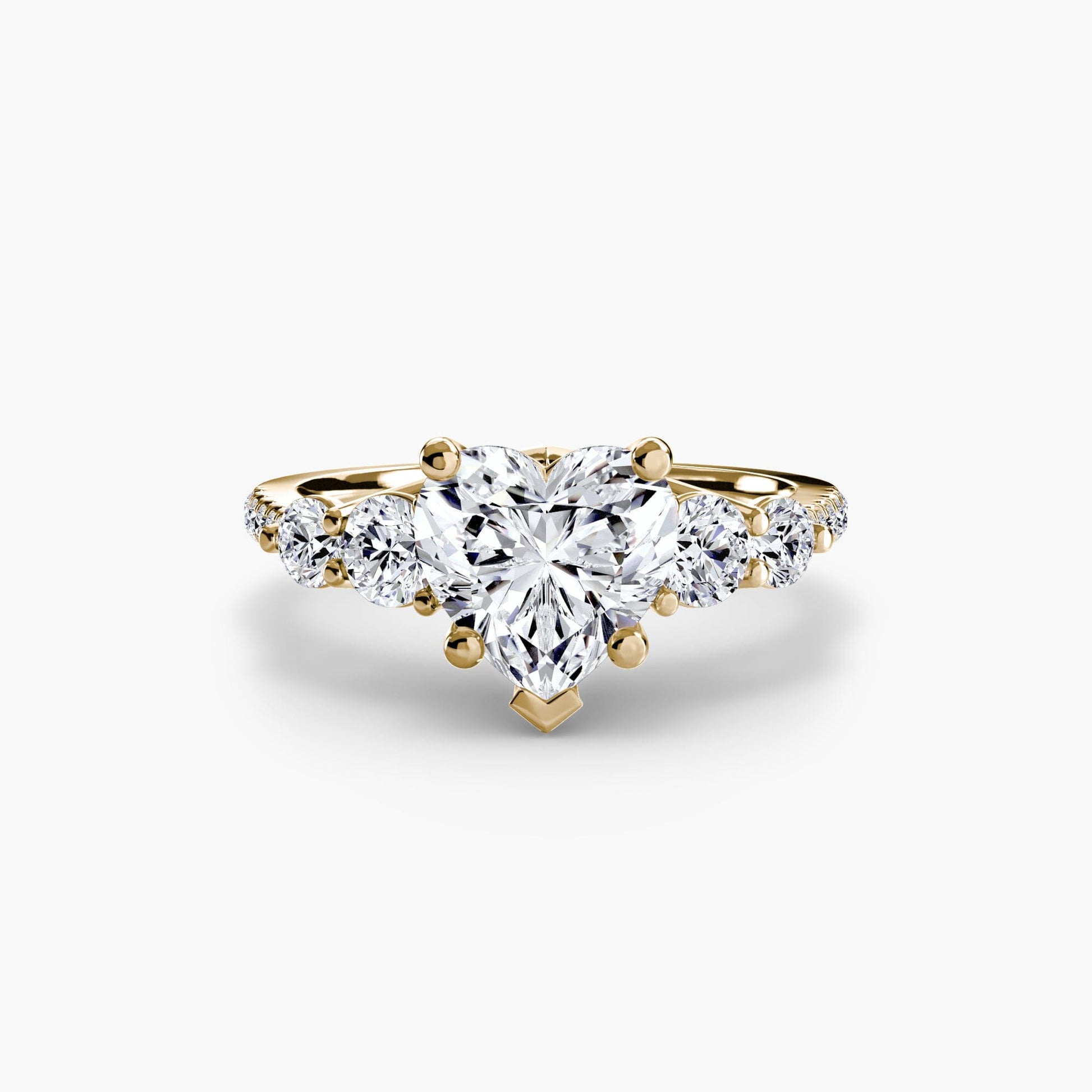 Five Stone Ring with Pavé Band setting Aces Jewellers 