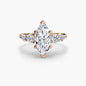 Five Stone Ring with Pavé Band setting Aces Jewellers 9K Rose Gold Marquise 