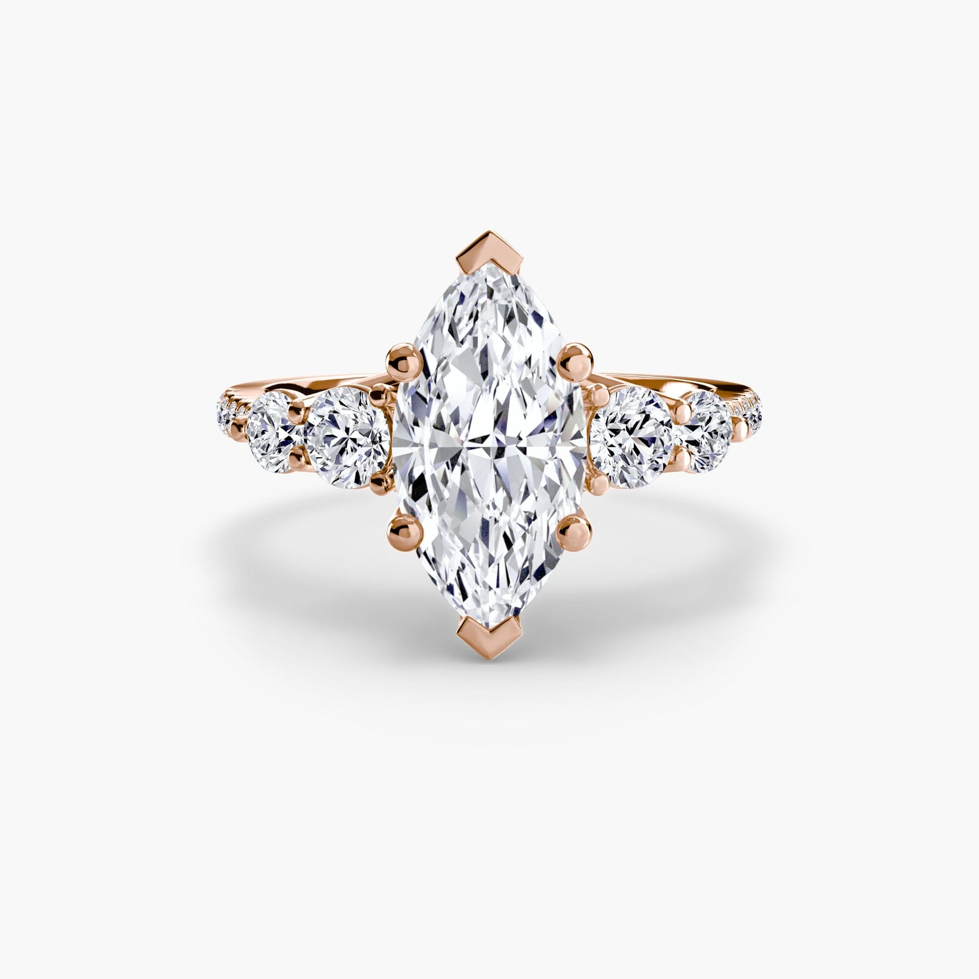 Five Stone Ring with Pavé Band setting Aces Jewellers 
