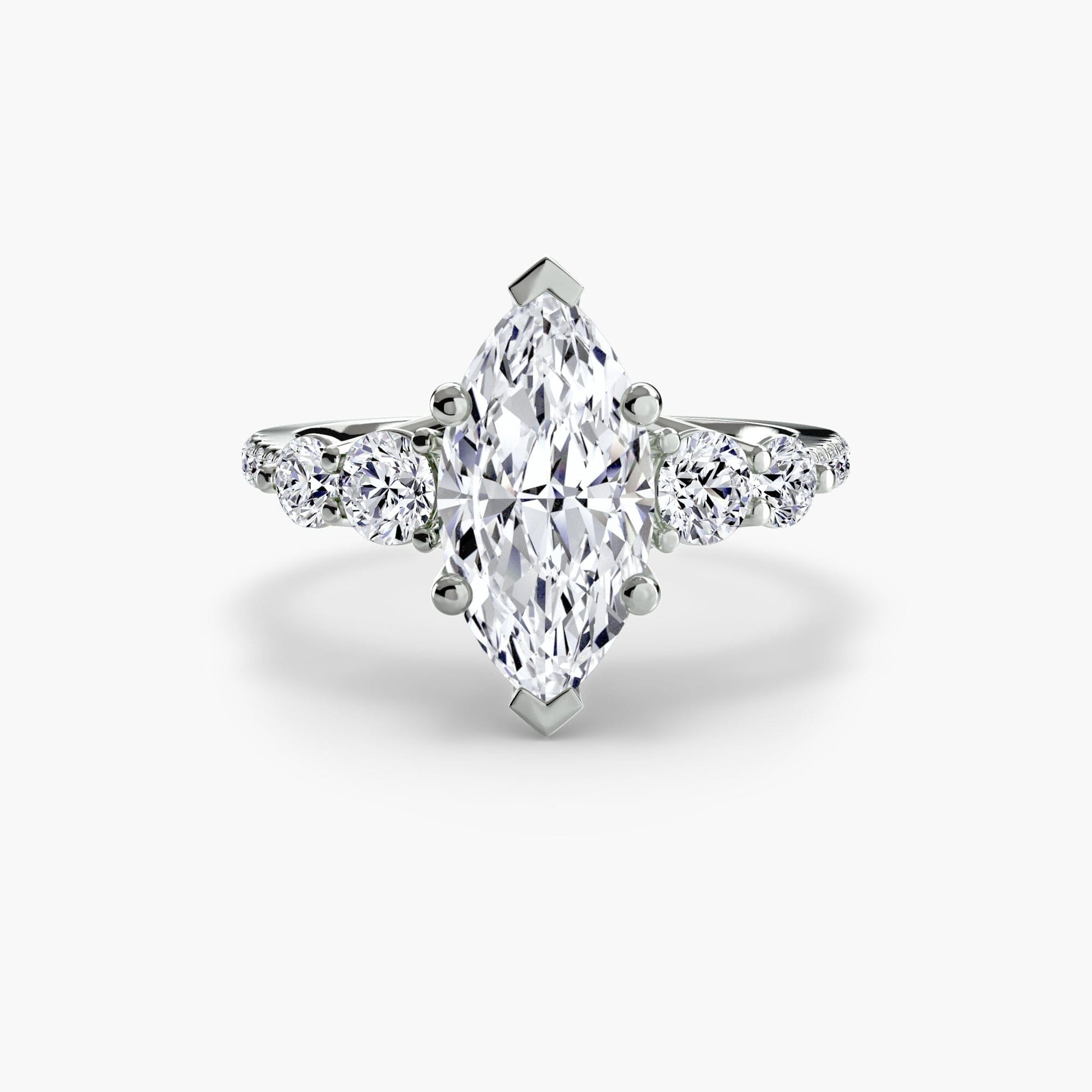 Five Stone Ring with Pavé Band setting Aces Jewellers 