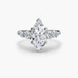 Five Stone Ring with Pavé Band setting Aces Jewellers 9K White Gold Marquise 