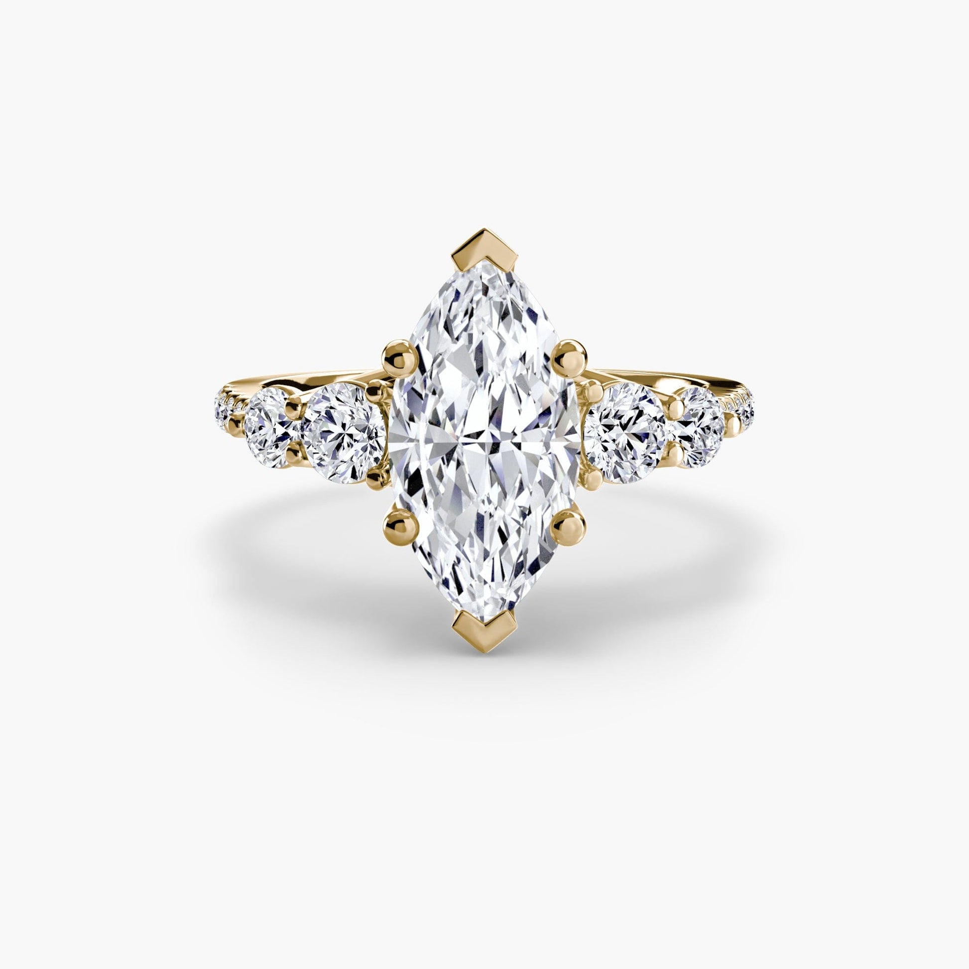 Five Stone Ring with Pavé Band setting Aces Jewellers 