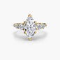 Five Stone Ring with Pavé Band setting Aces Jewellers 9K Yellow Gold Marquise 