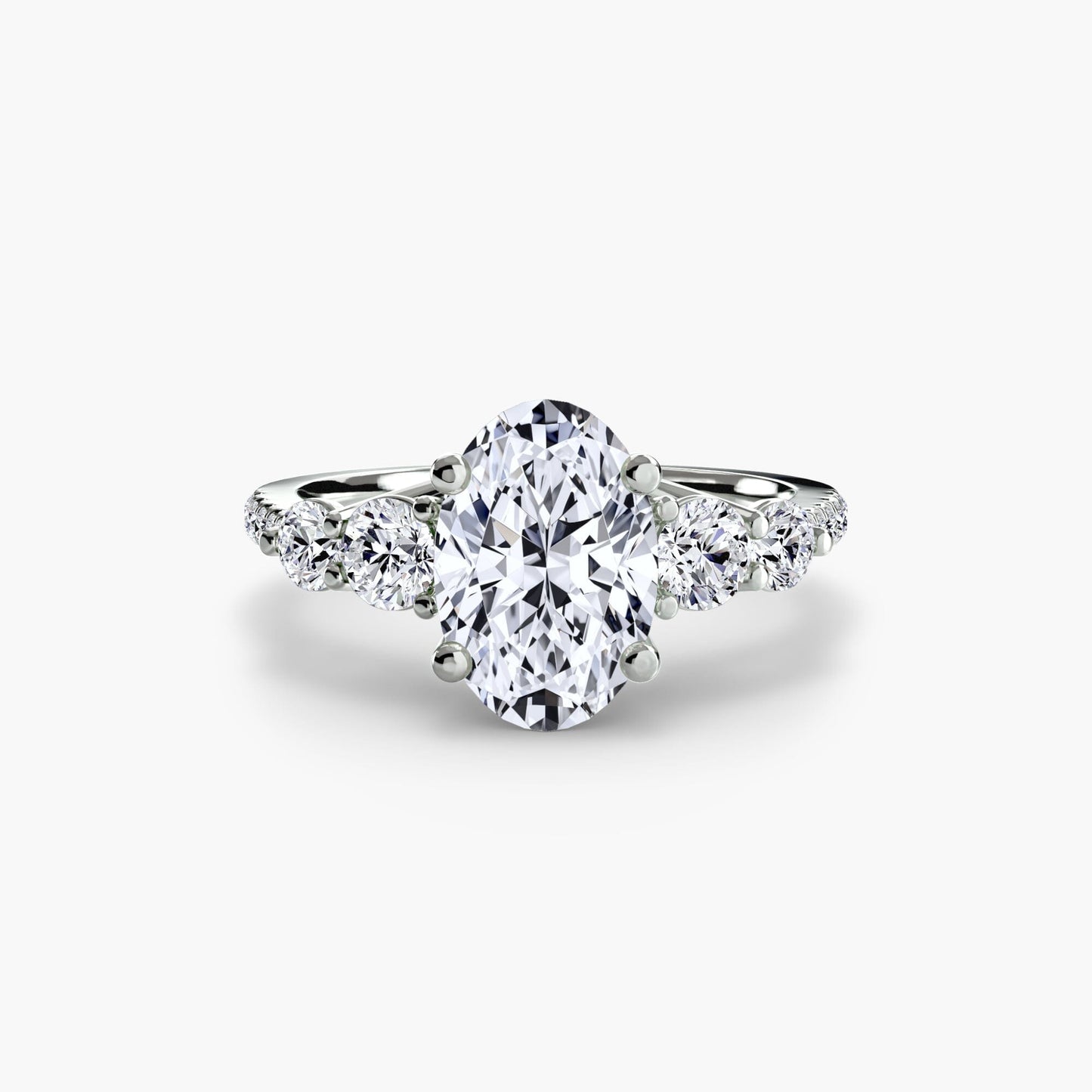 Five Stone Ring with Pavé Band setting Aces Jewellers 
