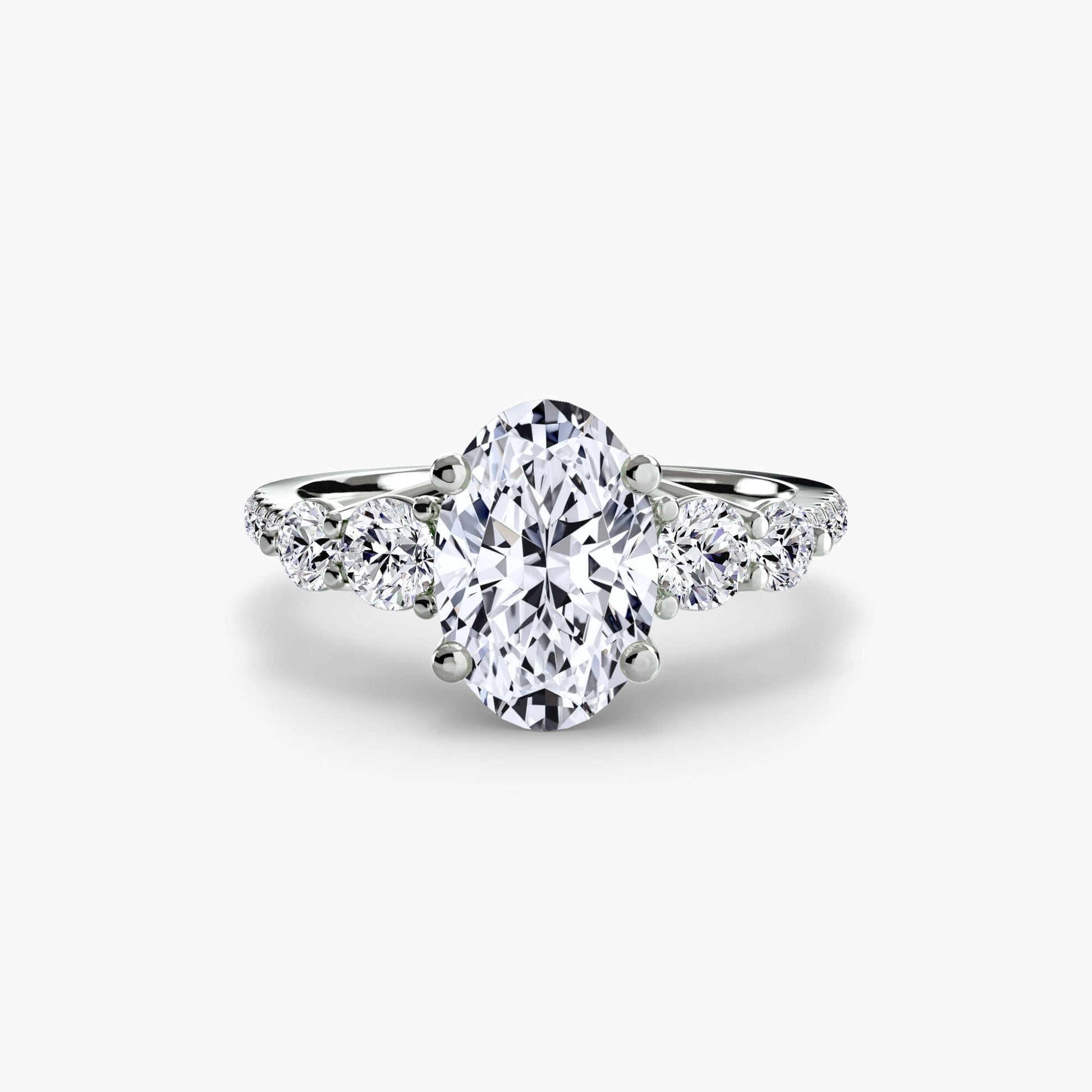 Five Stone Ring with Pavé Band setting Aces Jewellers 