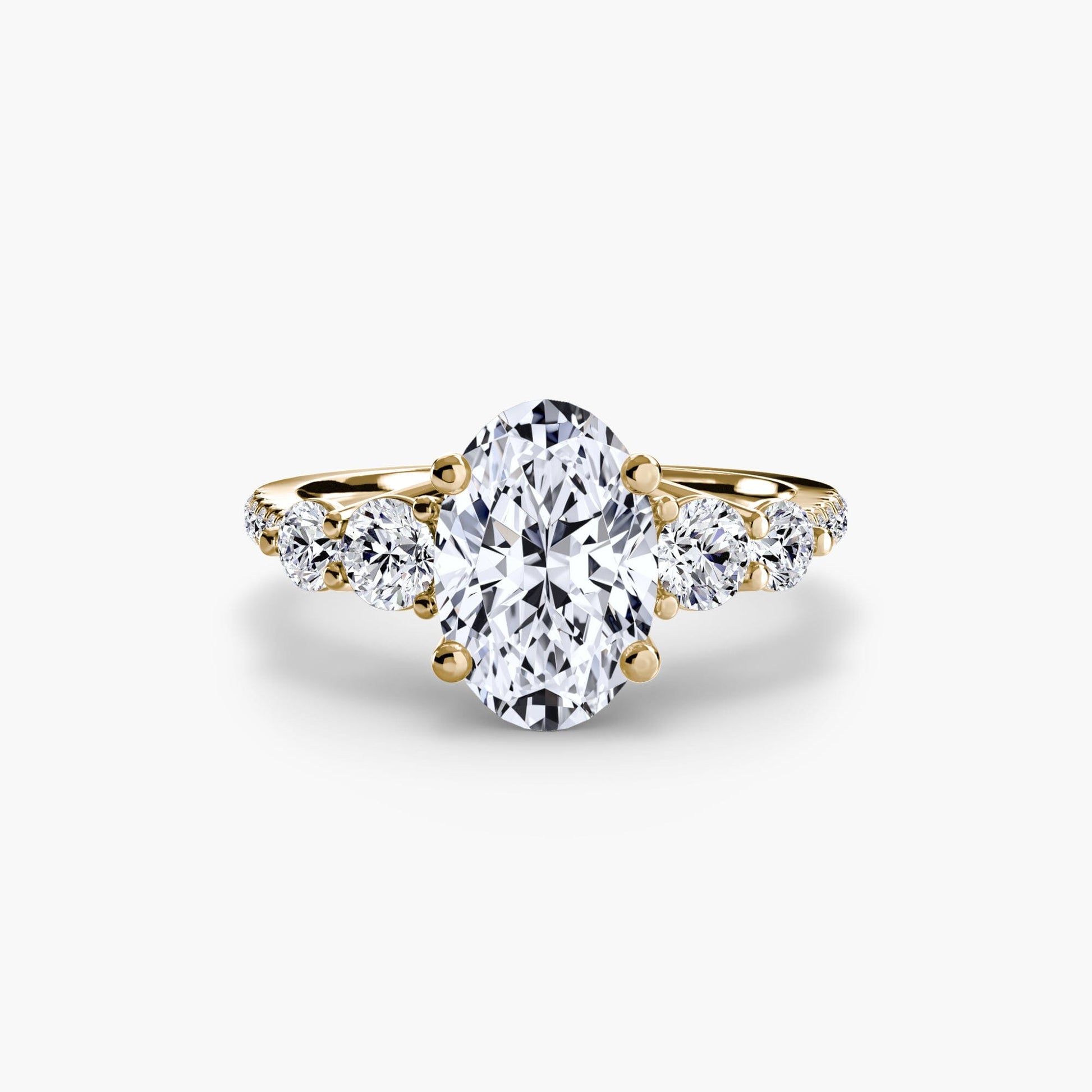 Five Stone Ring with Pavé Band setting Aces Jewellers 