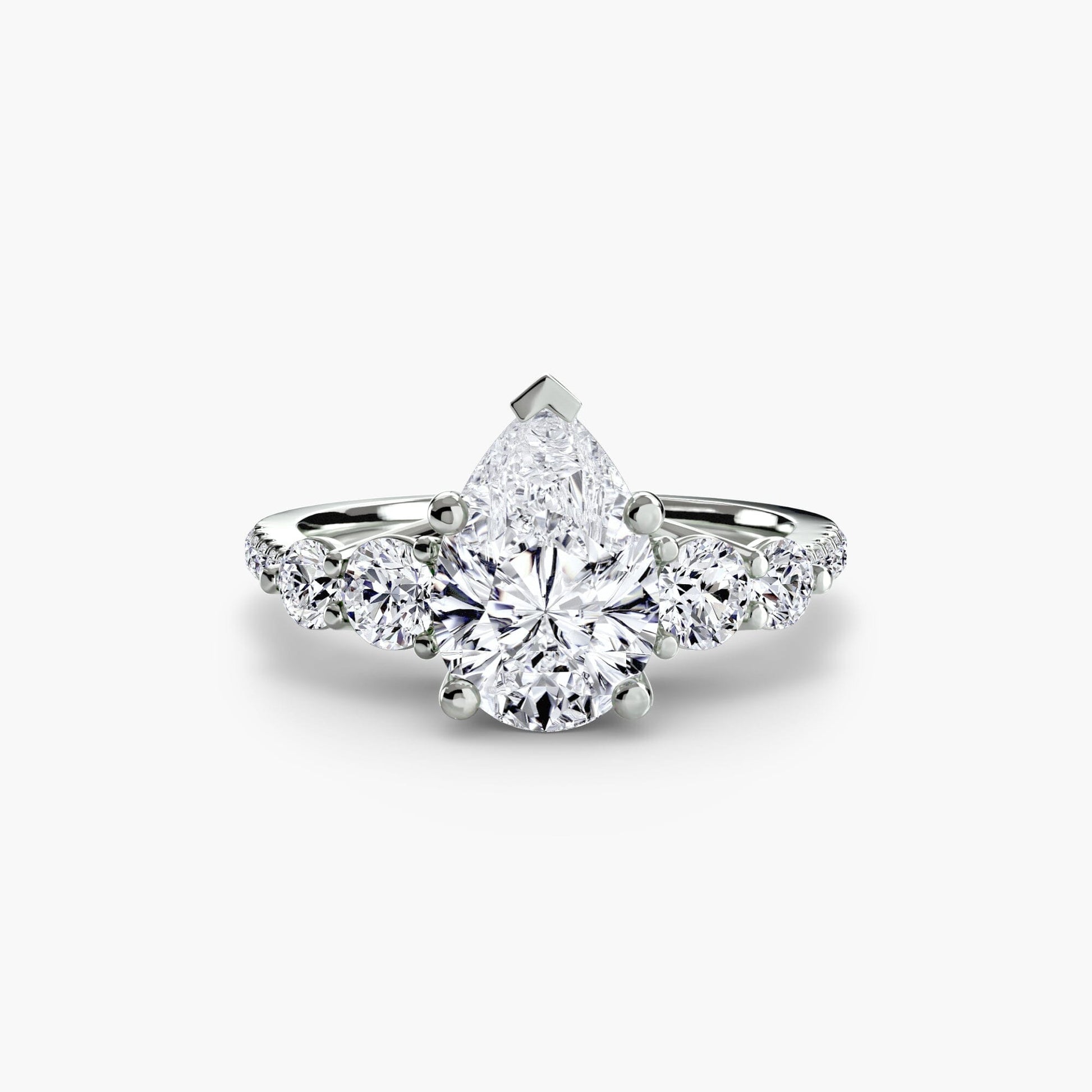Five Stone Ring with Pavé Band setting Aces Jewellers 