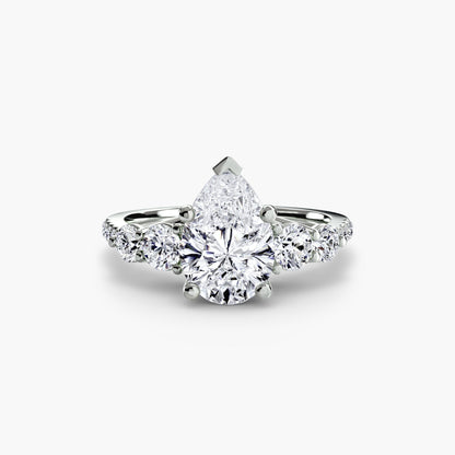 Five Stone Ring with Pavé Band setting Aces Jewellers 