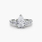 Five Stone Ring with Pavé Band setting Aces Jewellers 9K White Gold Pear 