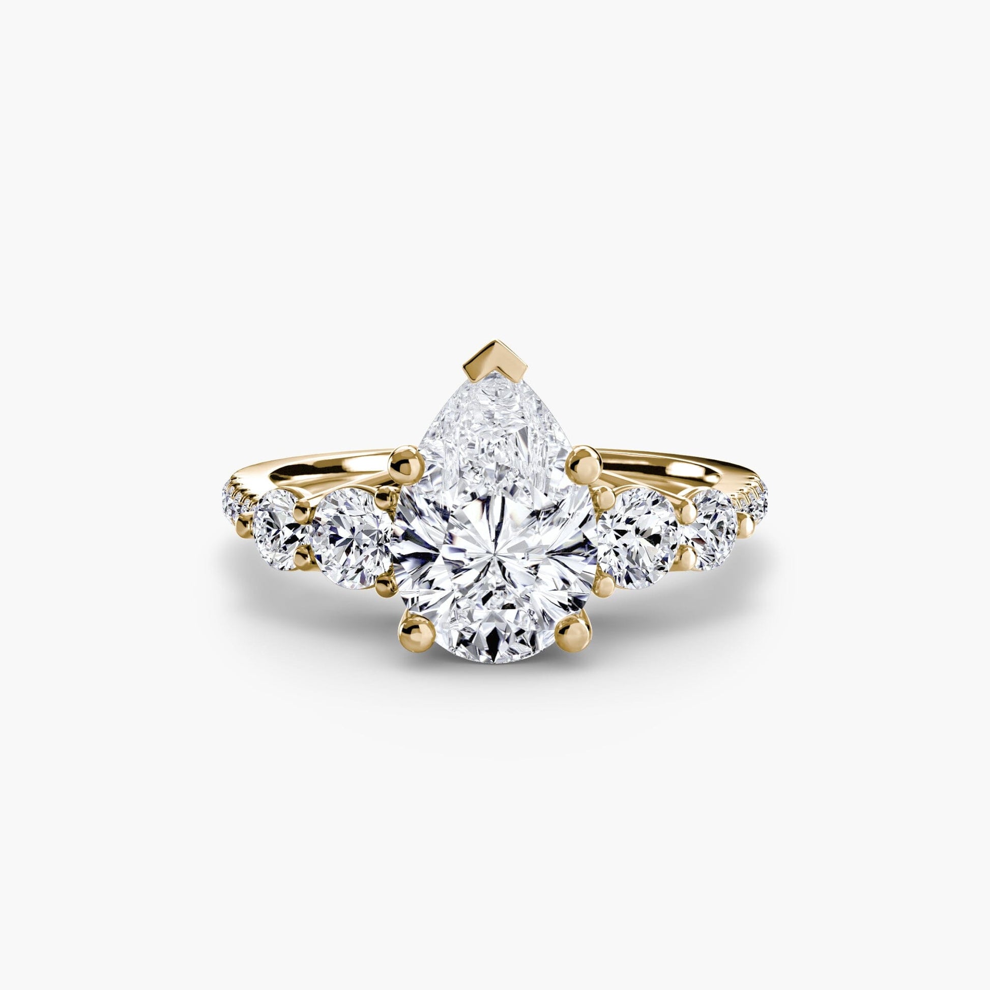 Five Stone Ring with Pavé Band setting Aces Jewellers 