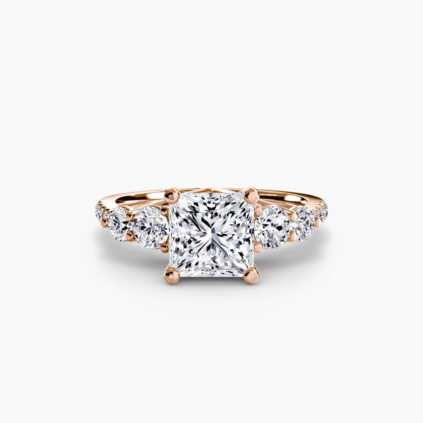Five Stone Ring with Pavé Band setting Aces Jewellers 