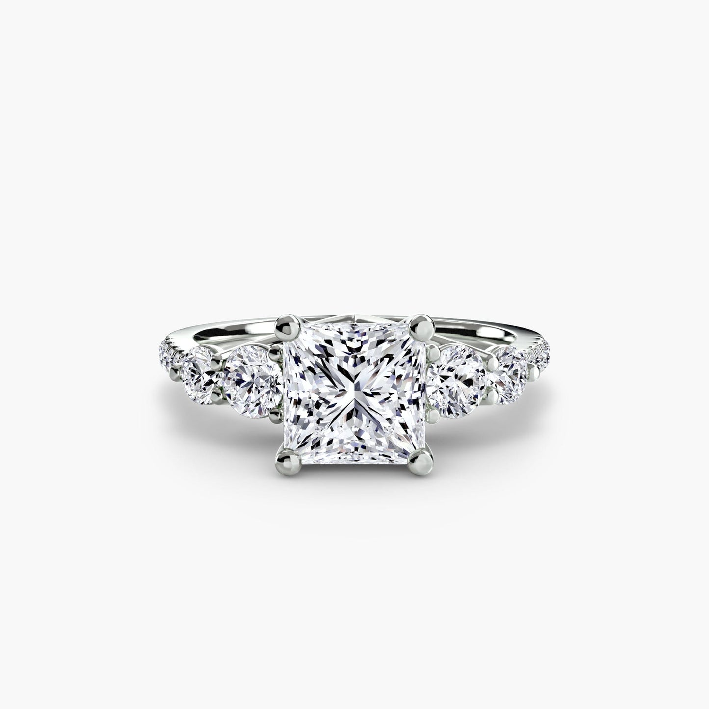 Five Stone Ring with Pavé Band setting Aces Jewellers 