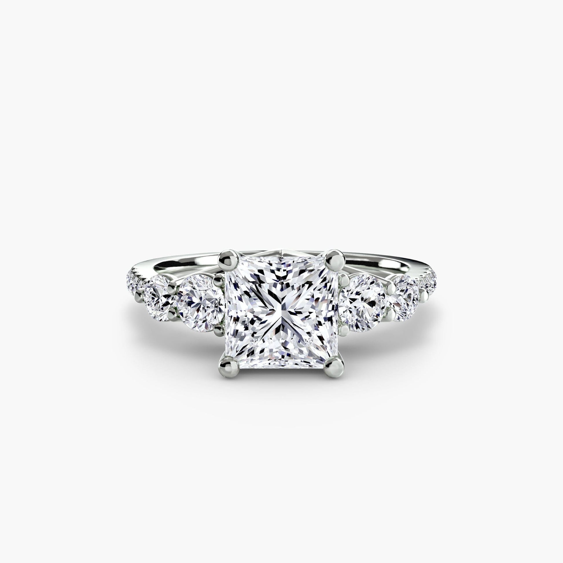 Five Stone Ring with Pavé Band setting Aces Jewellers 