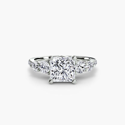 Five Stone Ring with Pavé Band setting Aces Jewellers 