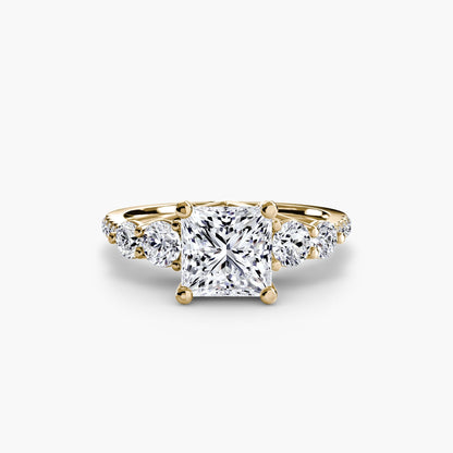 Five Stone Ring with Pavé Band setting Aces Jewellers 