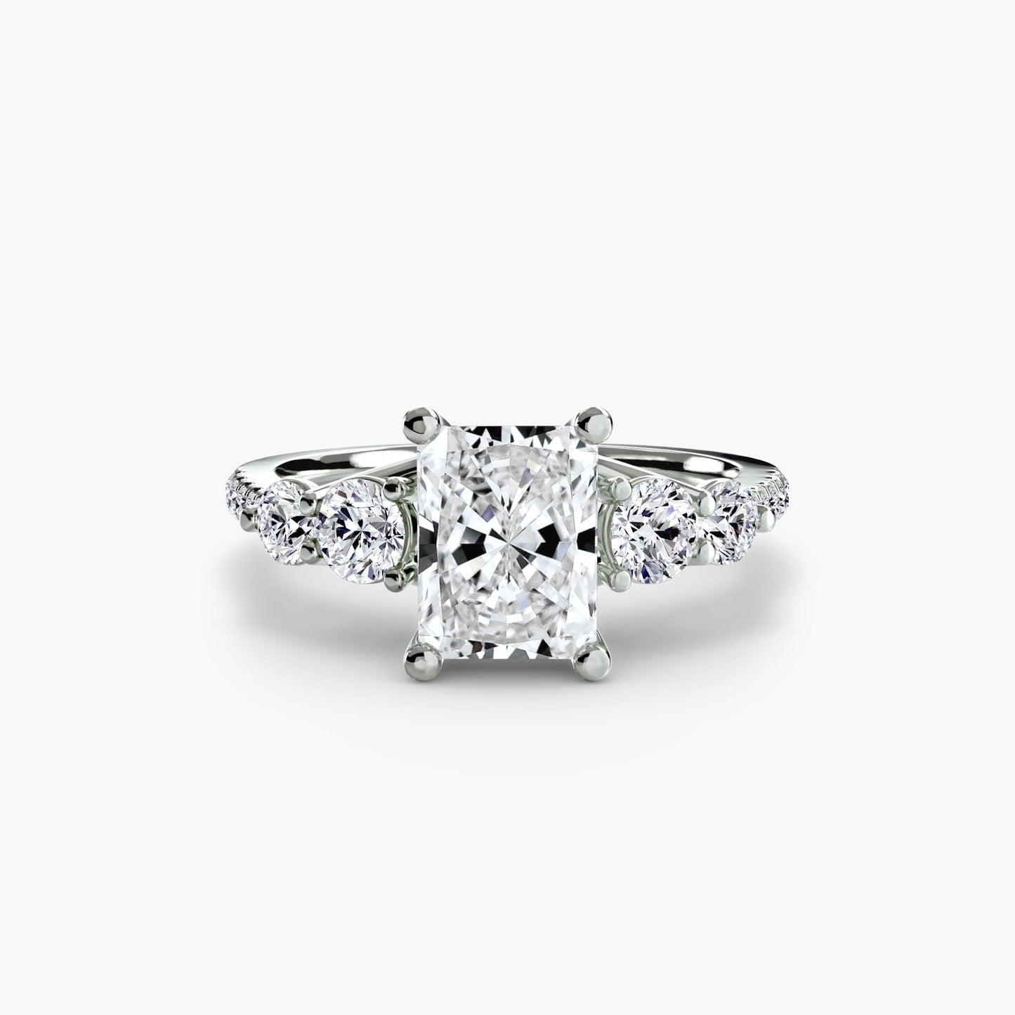 Five Stone Ring with Pavé Band setting Aces Jewellers 