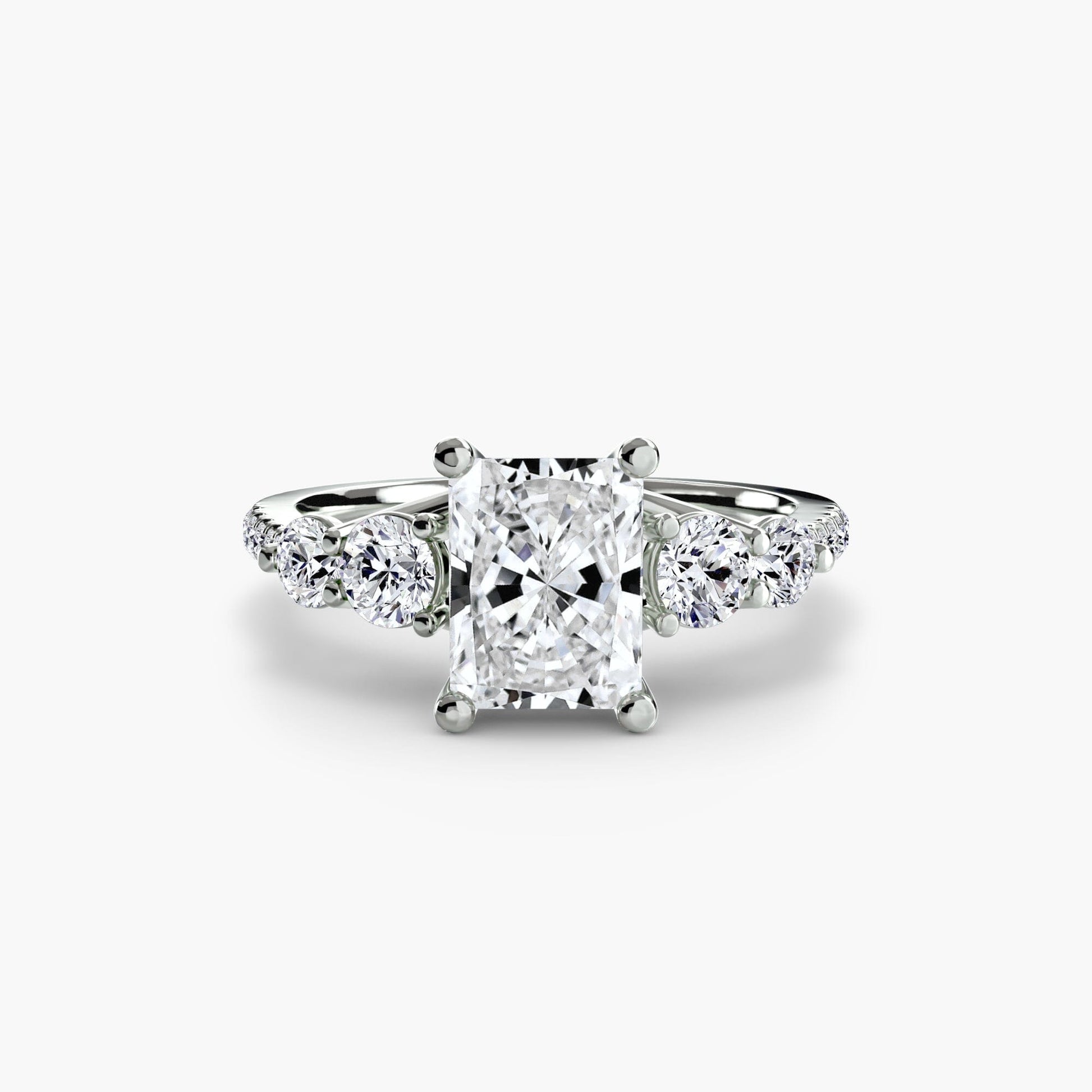Five Stone Ring with Pavé Band setting Aces Jewellers 