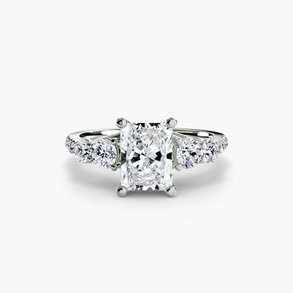 Five Stone Ring with Pavé Band setting Aces Jewellers 