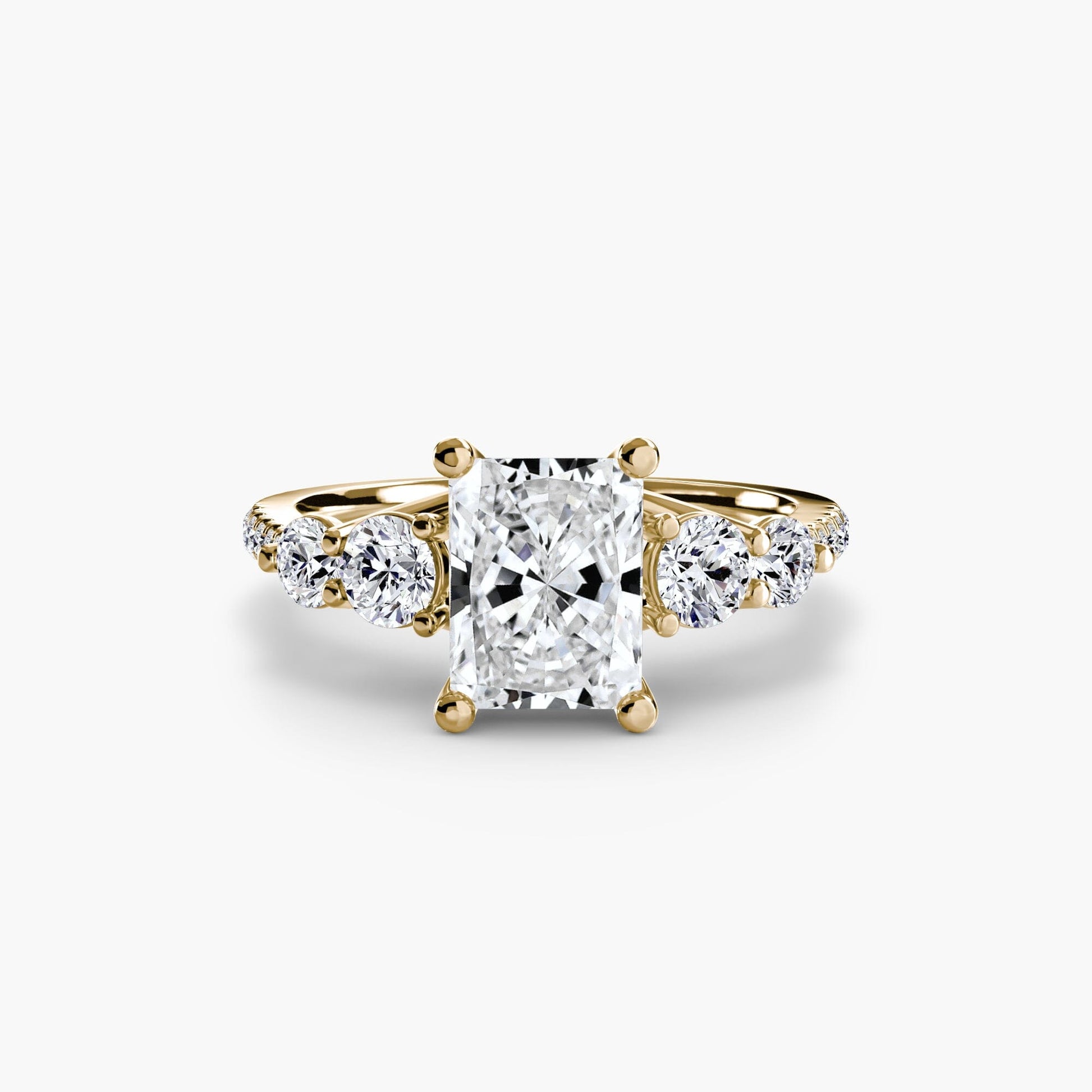 Five Stone Ring with Pavé Band setting Aces Jewellers 