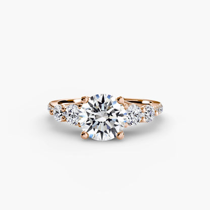 Five Stone Ring with Pavé Band setting Aces Jewellers 