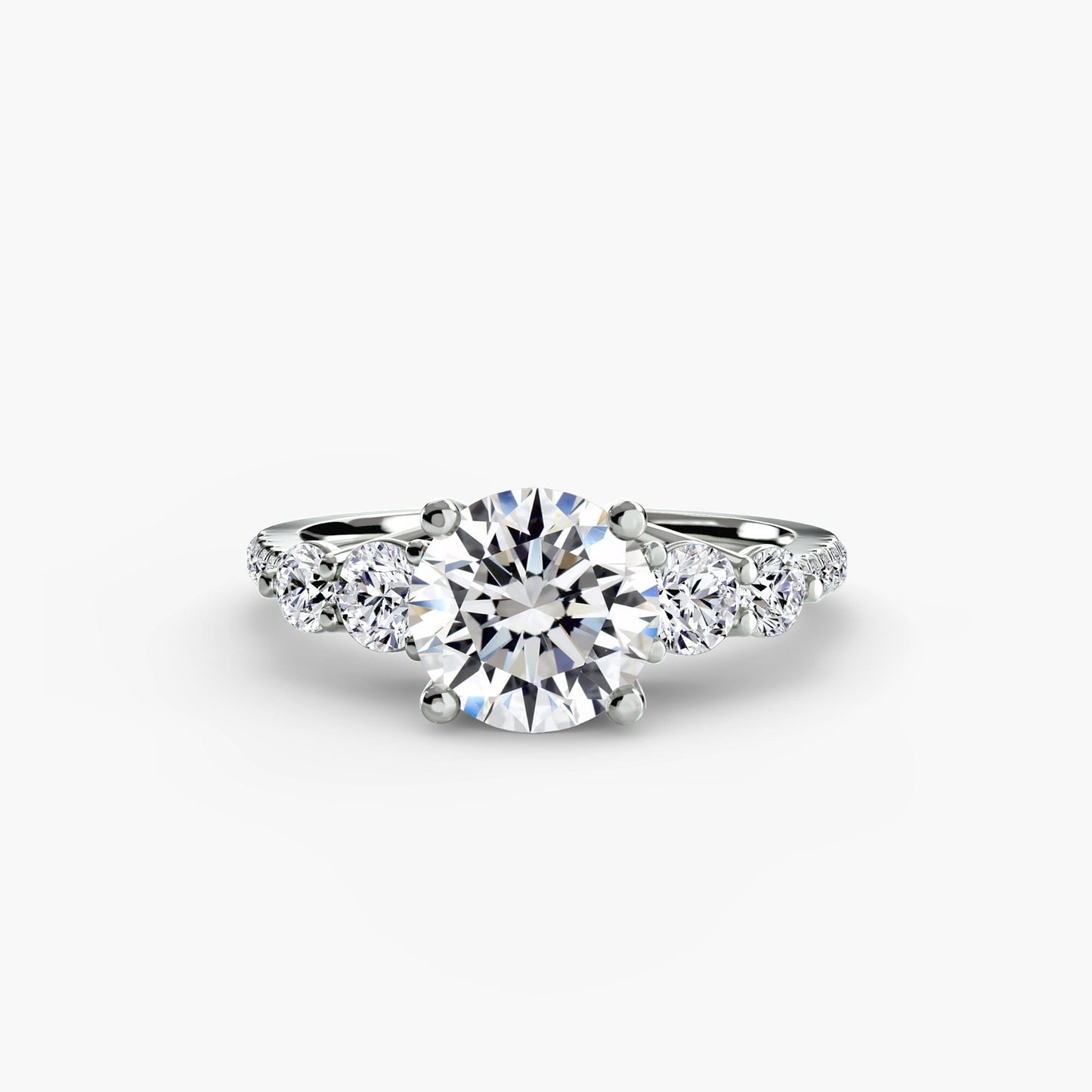 Five Stone Ring with Pavé Band setting Aces Jewellers 