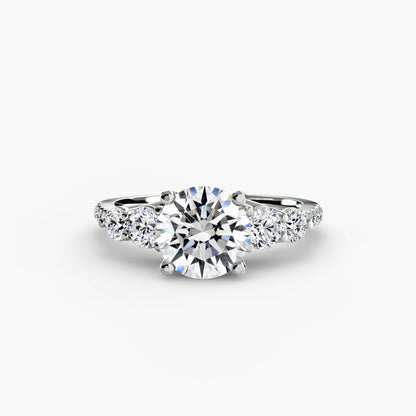 Five Stone Ring with Pavé Band setting Aces Jewellers 