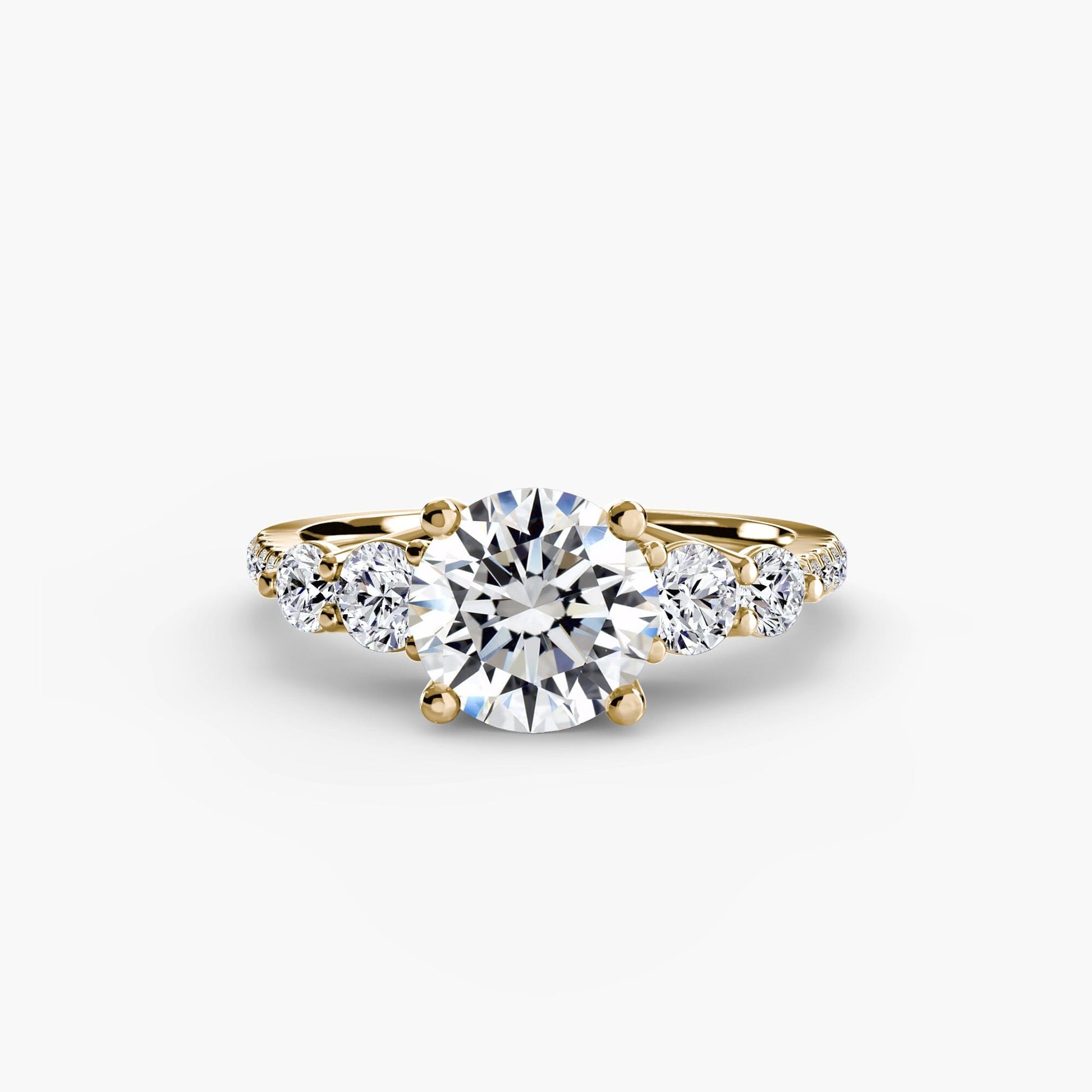 Five Stone Ring with Pavé Band setting Aces Jewellers 