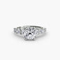 The Graduated Accent Ring setting Aces Jewellers 9K White Gold Cushion 