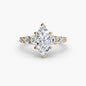 The Graduated Accent Ring setting Aces Jewellers 9K Yellow Gold Marquise 