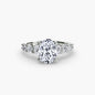 The Graduated Accent Ring setting Aces Jewellers 9K White Gold Oval 