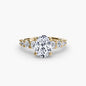 The Graduated Accent Ring setting Aces Jewellers 9K Yellow Gold Oval 