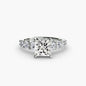 The Graduated Accent Ring setting Aces Jewellers 9K White Gold Princess 