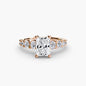 The Graduated Accent Ring setting Aces Jewellers 9K Rose Gold Radiant 