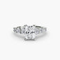 The Graduated Accent Ring setting Aces Jewellers 9K White Gold Radiant 