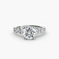 The Graduated Accent Ring setting Aces Jewellers 9K White Gold Round 