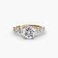 The Graduated Accent Ring setting Aces Jewellers 9K Yellow Gold Round 