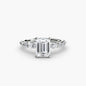 The Tiered Accent Ring setting Aces Jewellers 9K White Gold Emerald 