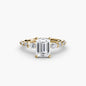 The Tiered Accent Ring setting Aces Jewellers 9K Yellow Gold Emerald 