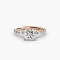 The Tiered Accent Ring setting Aces Jewellers 9K Rose Gold Princess 