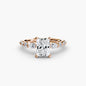 The Tiered Accent Ring setting Aces Jewellers 9K Rose Gold Radiant 