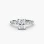 The Tiered Accent Ring setting Aces Jewellers 9K White Gold Radiant 