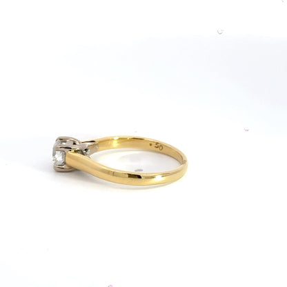 18CT Yellow Gold Solitaire Diamond Ring Aces Jewellers 