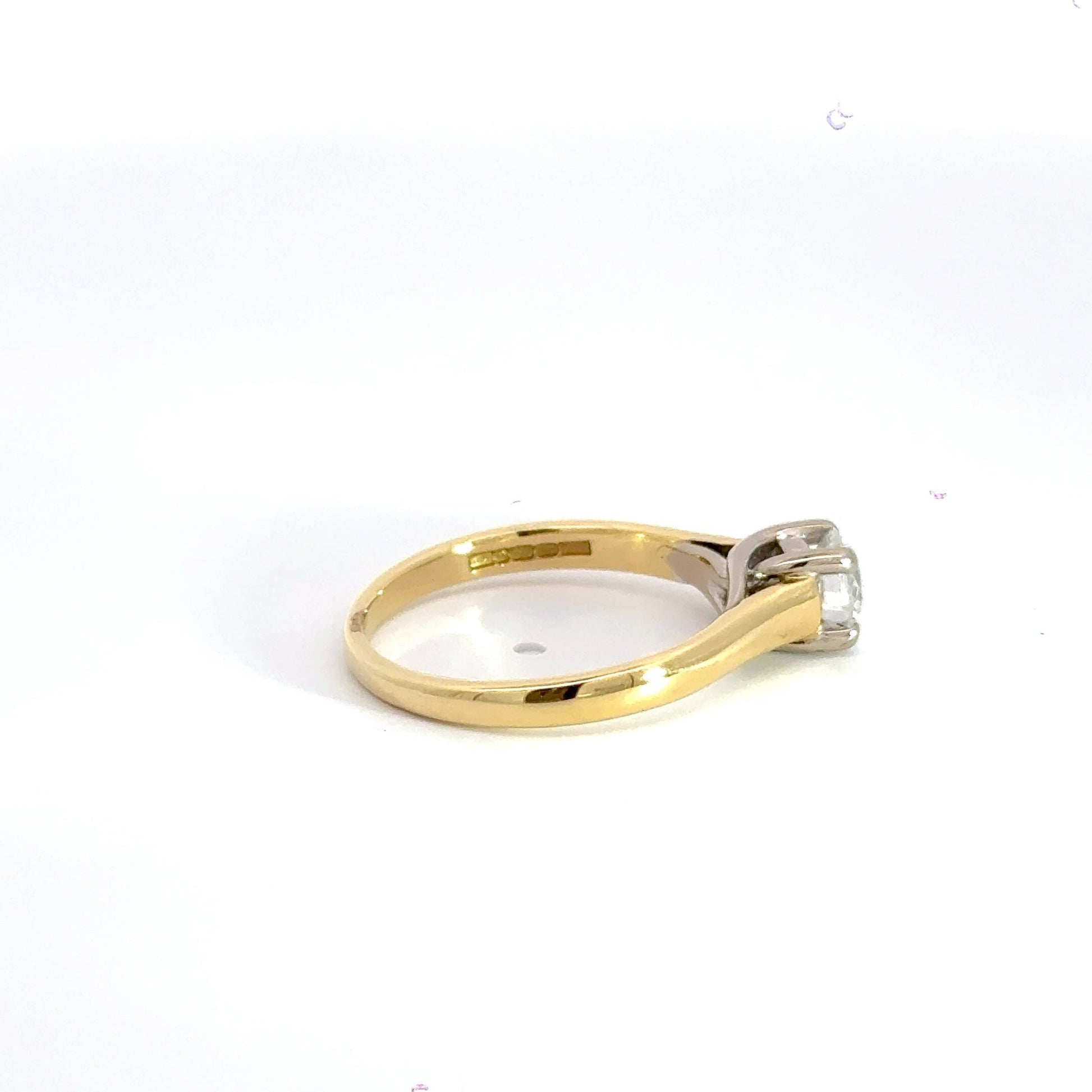 18CT Yellow Gold Solitaire Diamond Ring Aces Jewellers 